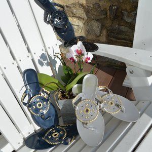 Jack Rogers Black Jelly Flip Flops